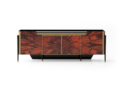 Exklusive Braune Konsole Luxuriöses Sideboard Moderne Holzmöbel
