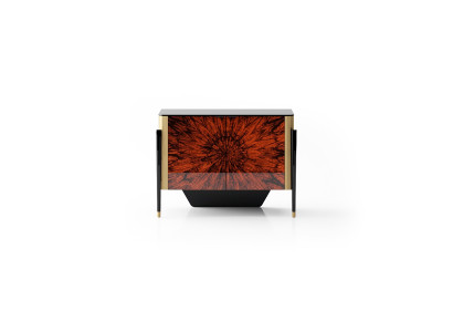 Stilvolles Holz Sideboard Braune Wohnzimmer Designer Anrichte