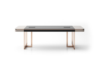 Eleganter Konferenztisch Beiger Arbeitszimmertisch Luxus Bürotische