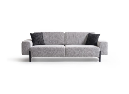 Graues Stoffsofa 3-Sitzer modern elegant