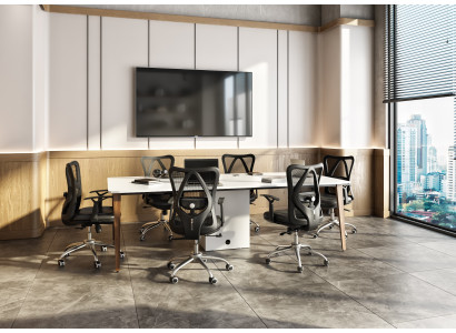 Stilvoller Beiger Konferenztisch Holzmöbel Für Professionelle Räume