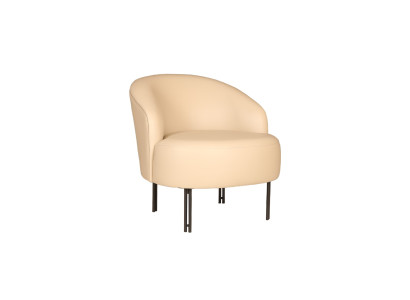 Exklusiver Beiger Ledersessel Wohnzimmer Stilvoller Einzelsessel