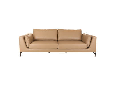 Modernes Beiges Ledersofa Designer Ledercouchen Wohnzimmer Sofas