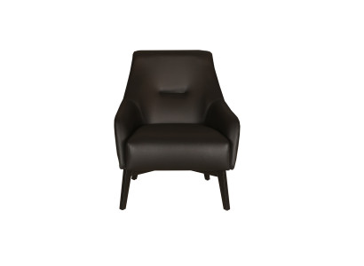 Schwarzer Moderner Sessel Wohnzimmer Ledersessel Kunstleder Möbel