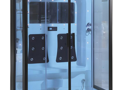 Glaskabine Komfortdusche Duschkabine Wellnesskabine Wärmekabine 160x100 cm