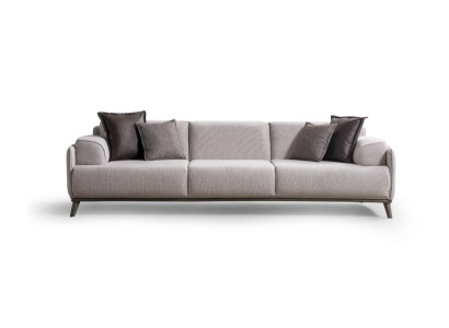 Graues Textil 3-Sitzer Sofa modern und stilvoll