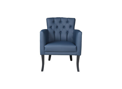 Exklusiver BLauer Sessel Designer Wohnzimmer Einsitzer Loungesessel