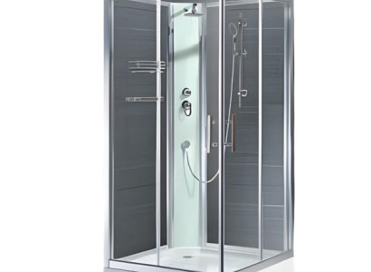 Komfort-Dusche Luxusduschkabine Duschkabine Duschbox Glaskabine 120x90 cm