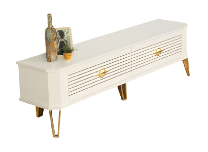 TV-Lowboard mit pflegeleichter Oberfläche und stilvollen Akzenten