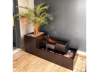 Dekobrunnen Wasserfall Außenwasserfall Wasserspiel Gartenwasserfall