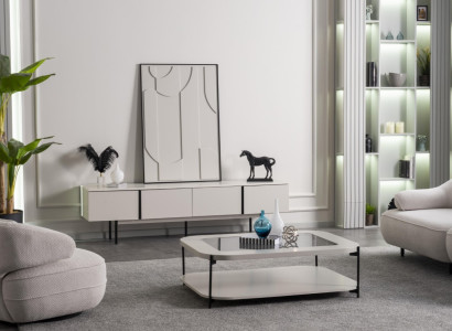 Wohnzimmer-Set Schlichte Gemütlichkeit für den Alltag