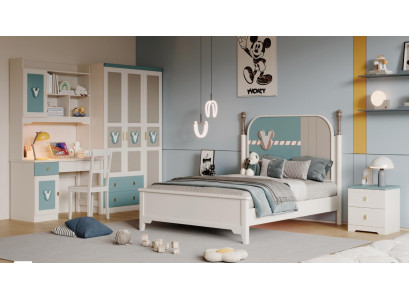 Kinderzimmer Set Bett Kleiderschrank Jugendzimmer Komplett 2x Nachttische