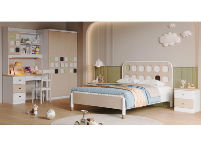 Kinderzimmer Bett Kleiderschrank Jugendzimmer Komplett 2x Nachttische 6tlg Set