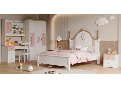 Luxus Set Kinderzimmer Bett Kleiderschrank Design Möbel Jugendzimmer