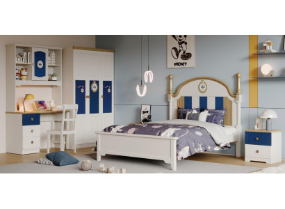 Kinderzimmer Komplett Set Bett Design Möbel Schreibtisch Kleiderschrank