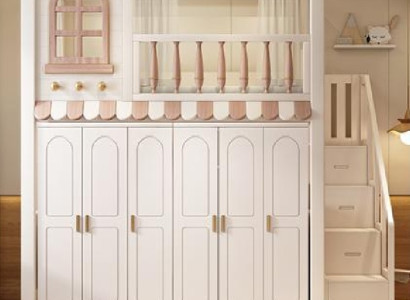 Etagenbett+Schrank Multifunktion Hochbett Kinderbett Kleiderschrank Holzbett