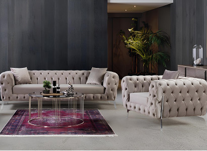 Ästhetik und Komfort für jeden Tag – wählen Sie ein Set aus Sofa und Sessel