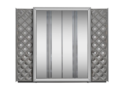 Modern Kleiderschrank Luxus Schrank Holz Schlafzimmer Möbel Design Grau