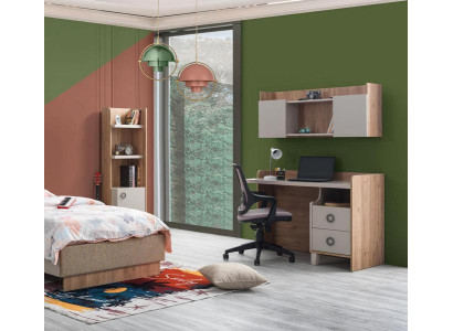 Braun Schreibtisch Designer Jugendzimmer Bücherregal Holz Luxus Möbel Hochwertig