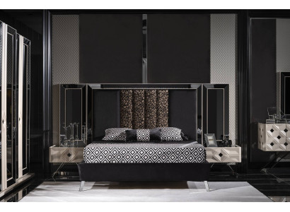 Design Komplett Möbel Moderne Schlafzimmer Bett 2x Nachttische Hochwertig