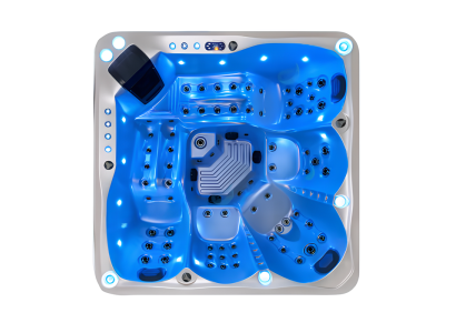 Spa-Bad Whirlwanne Whirlpool Blubberbad Hydromassagewanne Sprudelbad 210x210 cm