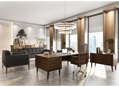 Arbeitszimmer-Set: Minimalismus, Gemütlichkeit und Strenge