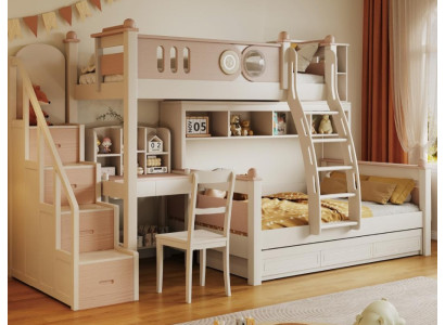 Holz Etagenbett weiß Stockbett Doppelstockbett Jugendbett Kinderbett