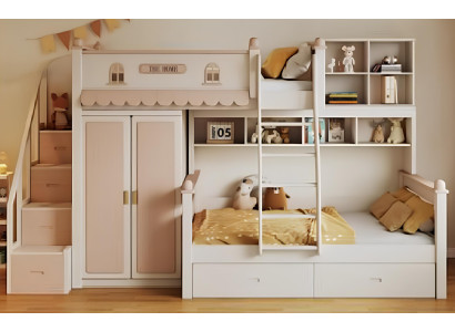 Holz Etagenbett weiß – Stockbett Doppelstockbett Jugendbett Kinderbett