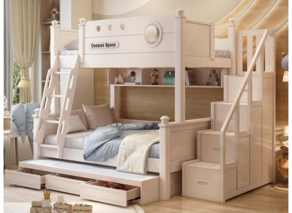 Weißes Doppelstockbett Holz Etagenbett Stockbett Kinderbett Jugendbett