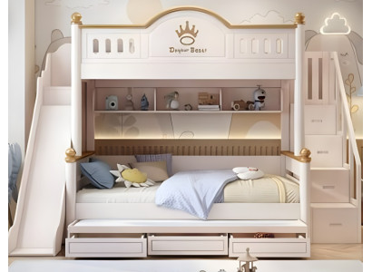 Holz Etagenbett Hochbett Weiß langlebiges Doppelstockbett für Kinderzimmer