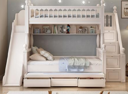 Stockbett Etagenbett Kinderbett Jugendbett Doppelstockbett weiß Holz