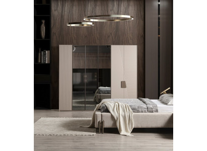 Schlafzimmer Beiger Schrank Robuster Holz Kleiderschrank Edle Möbel