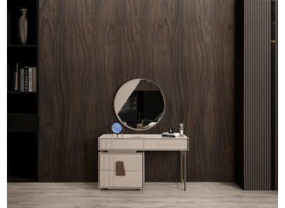 Stilvoller Beiger Schminktisch Spiegel Moderne Schlafzimmer Möbel