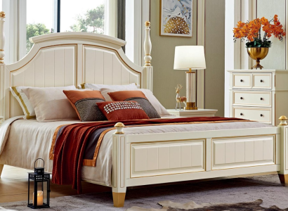 Bett Komfortbett Zweibett Komfortdoppelbett Großbett Modernes Doppelbett Weiß