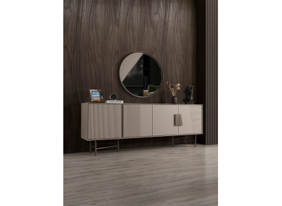 Stilvolle Konsole Designer Spiegel Luxuriöse Holz Möbel 2tlg