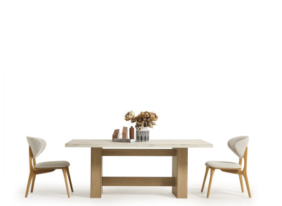 Stilvoller Esstisch Designer Weiße Tischplatte Esszimmer Tische