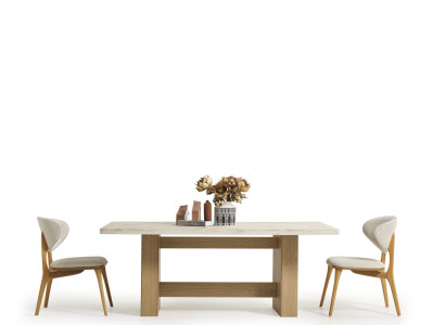 Stilvoller Esstisch Designer Weiße Tischplatte Esszimmer Tische