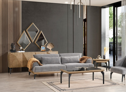 Exklusive Designer Couchgarnitur Wohnzimmer Sessel Beistelltische