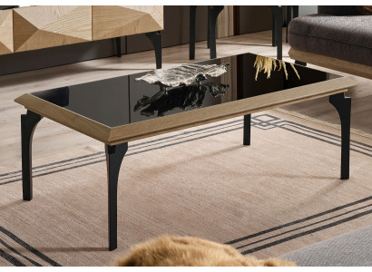 Schwarzer Wohnzimmer Couchtisch Designer Holztisch Kaffeetische