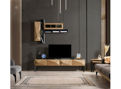 Modernes Beiges TV-Lowboard Designer Wohnzimmer TV-Unterschrank