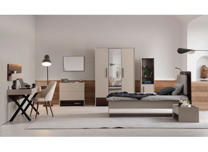 Designer Komplette Garnitur Einzelbett Designer Schrank Regale Tisch