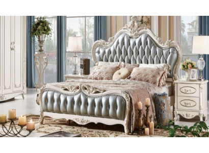 Klassisches Massivholz Bett 180x200 cm Eleganz Doppelbett Design