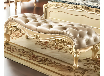 Luxuriöses Sitzbank Bank Sitzmöbel Polstersitzbank Holzbank