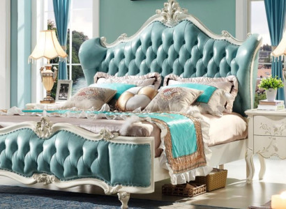 Stilvolles Schlafzimmer Set Holz 2x Nachttische Klassische luxuriöse Möbel Bett