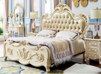 Bett Doppelbett 180x200 cm Massivholz Komfortbett klassischen Design