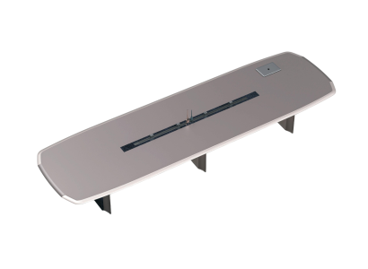 Luxus Schreibtisch Hochglanz Grau 480x140x75 cm