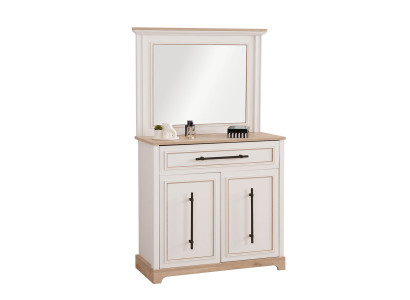 Beiger Schminktisch Designer Spiegel Schlafzimmer Kosmetiktisch