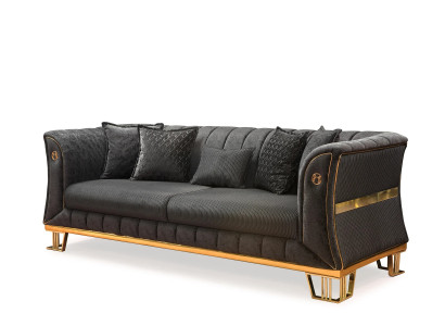 Sofa aus robustem Kunstleder – Für elegantes Wohnen und Komfort.