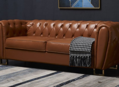 Dreisitzer Wohnsofa Komfortsofa Polstersofa 3-Sitzer Sofa Kunstleder Komfortsofa