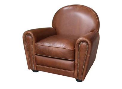 Sessel aus Kunstleder Braun Komfortsessel Armlehnstuhl Einzelsessel Lehnstuhl